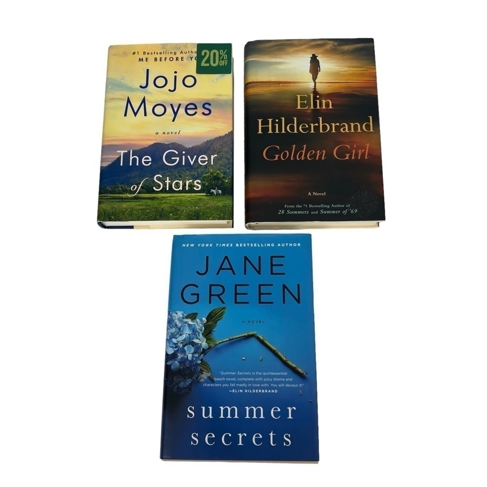 Elin Hilderbrand/Jojo Moyes/Jane Green Summer Reads Lot/3 Hardcover Dust Jackets